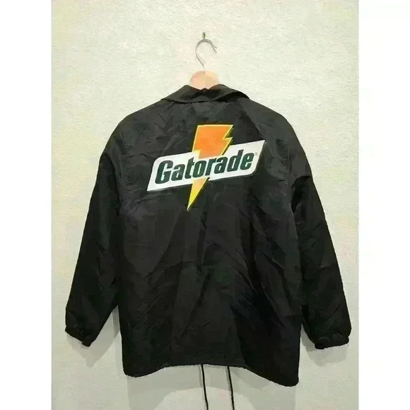 JORDAN Like Mike Gatorade Coaches Jacket sz M Medium Black Orange Retro - Picture 3 of 5